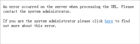 An error occurred on the server解决方法